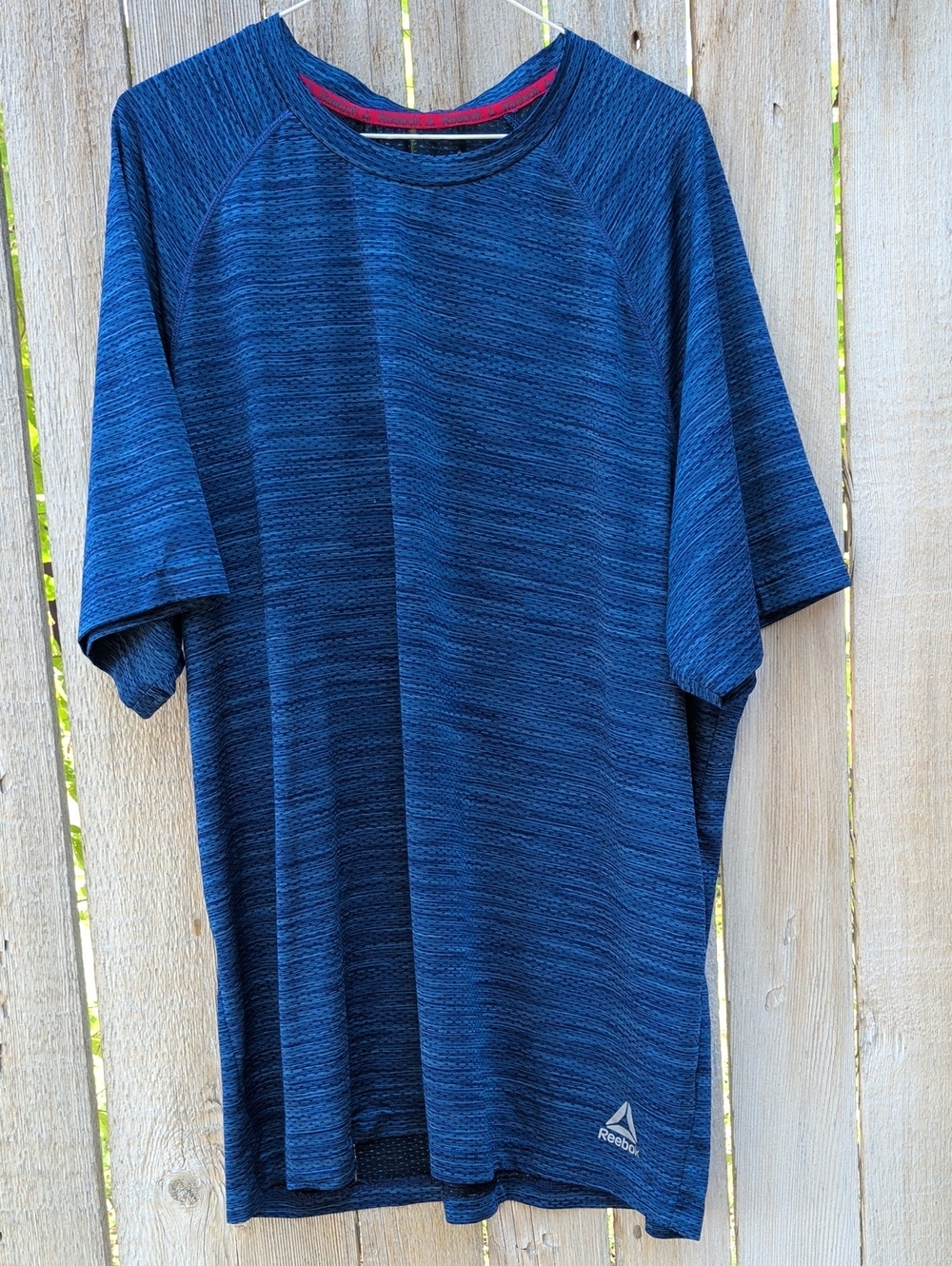 Reebok Men's Blue Heather Short-Sleeve Performance Tee 2XL